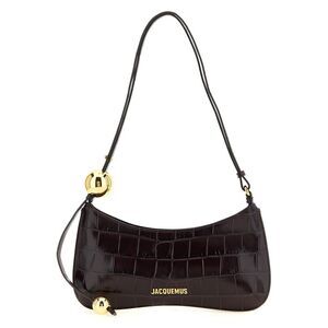 Jacquemus Bordeaux Calfskin Shoulder Women's Bag